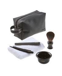 Kit de rasage en cuir pour homme, design multi-usage, logo personnalisé, pour barbier, voyage et beauté, avec étui en cuir. - Product Image 5