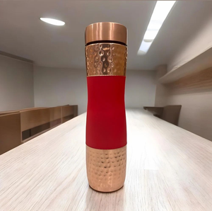 <b>Decorative</b> Design Copper Water Bottle Elegant Metal Drinkware for Healthy Hydration and Gift Giving - Product Image 5