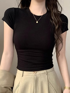 เสื้อครอปสไตล์ร่วมสมัยสำหรับผู้หญิง ทรงพอดีตัว ดีไซน์น้ำหนักเบา เหมาะสำหรับกิจกรรมประจำวัน งานสังสรรค์ และการพักผ่อน - Product Image 4