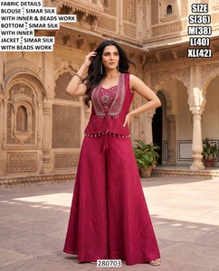 Kurti Tradicional Aarini Bordado en Seda Simar, Largo hasta el Suelo, para Mujer, Ideal para Bodas, Fiestas y Eventos Festivos - Product Image 2