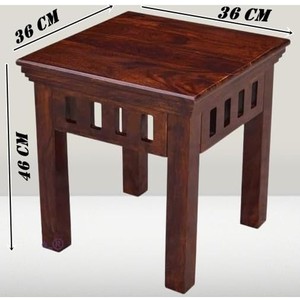 Handcrafted Sheesham Wood Minimalist Side <b>Table</b> - Natural Brown Wholesale - Product Image 3