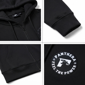 Premium Heavyweight 400GSM Cotton Fleece <b>Full</b>-<b>Zip</b> <b>Hoodie</b> for Men-Custom OEM Streetwear Outerwear with Double-Layer Collar - Product Image 4