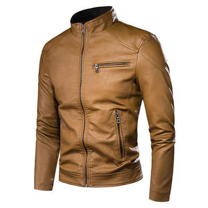 <b>Men</b> Spring New Motorcycle Causal Vintage <b>Leather</b> <b>Jacket</b> Coat <b>Men</b> Autumn Outfit Fashion Biker Pocket Design PU <b>Leather</b> <b>Jacket</b> - Product Image 3