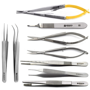 Instrumentos Quirúrgicos para Microcirugía Dental, Tijeras Noyes, Pinzas Castroviejo TC, Juego de Instrumentos Manuales - Product Image 1