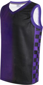 Ensemble de sport unisexe pour adolescents et enfants, tenue de basketball garçons et filles, débardeur et short en maille d'été à séchage rapide, imprimé sur le devant - Product Image 3