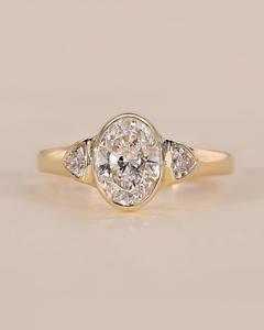 Anillo de Compromiso/Boda Vintage de Oro Amarillo de 14k con Diamante Cultivado en Laboratorio IGI/GIA, Unisex, Oro Blanco Fino para Aniversario, Ideal para Fiestas - Product Image 3