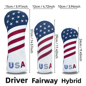 Fundas para Palos de Golf con Logotipo Bordado Personalizado OEM de Fábrica al por Mayor, Fundas de Cuero Genuino Impermeables de Alta Calidad - Product Image 4