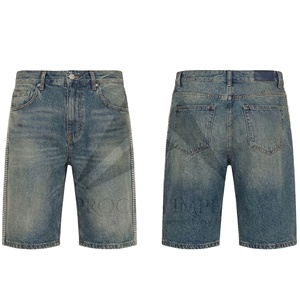 Custom Rhinestone Denim Shorts <b>Mens</b> Cotton Jean Shorts Crystal <b>Studded</b> Streetwear OEM Process Impex - Product Image 1