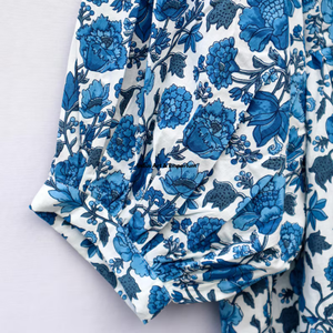 Hermoso vestido floral de algodón con estampado a mano, vestido para uso casual, vestido con estampado a mano. - Product Image 4