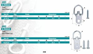 Crochets en D pour cadres photo, en acier zingué, fabriqués au Guangdong, certifiés par l'usine source (OEM/ODM) - Product Image 2