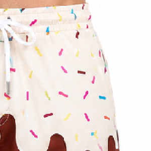 Pantalones Cortos Personalizados con Diseño de Goteo de Helado, Estilo Urbano Moderno, Cómodos, Ligeros y Transpirables para Uso Diario Informal, OEM ODM - Product Image 3
