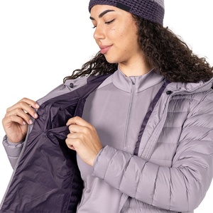 <b>Women's</b> Down Puffer <b>Jacket</b> Hooded Winter Coat <b>Quilted</b> <b>Lightweight</b> Outerwear Custom Logo Long <b>Quilted</b> Down <b>Jacket</b> for Ladies - Product Image 2