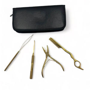 Kit d'outils pour extensions de cheveux ZARNAB SURGICAL avec logo personnalisé, utilisation à domicile, acier inoxydable, prix raisonnable, extensions de cheveux tendance - Product Image 3