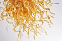 Art verre Lustre Lampe Chihuly Style Ambre À La Main Pendentif Éclairages pour Chambre Salle À Manger Cuisine Salon