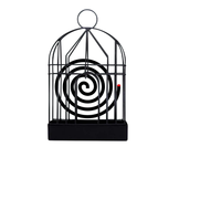 Porte-encens en spirale en métal gris avec support décoratif toutes saisons pour diffuseur d'aromathérapie en liège