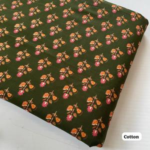 Tela 100% algodón puro con estampado floral para vestidos, decoración del hogar, cortinas, edredones, textil ligero. Compre directamente de proveedor indio. - Product Image 6