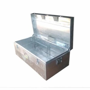 Galvanized Metal Rectangle Modern Glossy <b>Lockable</b> Storage Box Tool <b>Cabinet</b> Dustproof Utility Bin for Workshop Garage Equipment - Product Image 4