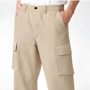 Pantalon cargo utilitaire à jambe droite Next Gen 240 GSM pour homme, en coton premium, avec poches tactiques, streetwear, qualité export - Product Image 1