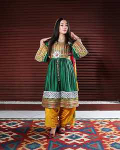 Handmade Embroidered Ethnic Boho Maxi <b>Dress</b> for Women Premium Cotton Custom Size Wholesale Afghani Casual <b>Dresses</b> - Product Image 4