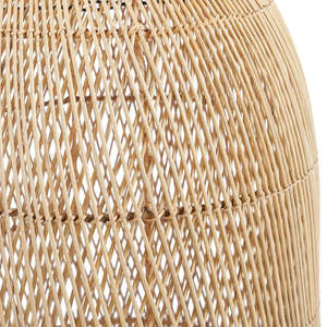 Abat-jour suspendu en rotin tressé, fait main, naturel, style scandinave bohème, pour plafonnier, éclairage et décoration de salle à manger - Product Image 4