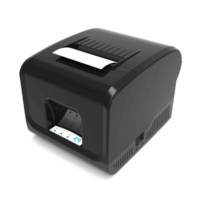Impresora Térmica de Recibos BRIGHTEK de Escritorio, 80 mm, con Cortador Automático, Velocidad de 220 mm/s, USB + Soporte para Códigos de Barras de 203 DPI, Blanco y Negro