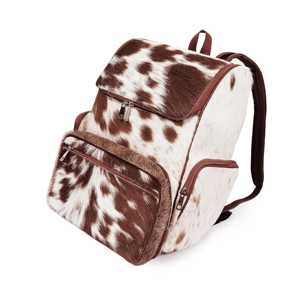 Stylish Leather Hair On Backpack Cowhide Laptop Travel Rucksack Vintage School Bag Handmade Durable OEM LHBP-0057 - Product Image 6