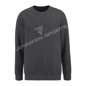 Sudadera de Alta Calidad OEM Personalizada para Hombre, Cuello Redondo, Color Gris, Forro Polar de Algodón, Resistente al Viento, Venta al Por Mayor - Product Image 1