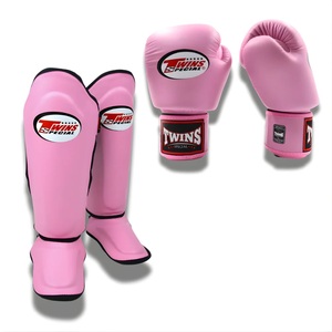 Set de Guantes y Espinilleras de Boxeo Muay Thai Twins, Cuero Premium, Transpirable, Ligero, Correa de Muñeca Ajustable, Agarre Antideslizante - Product Image 4