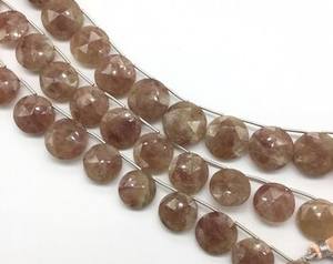 Piedra de sol natural facetada redonda de 8 pulgadas, 1 hebra, 154 quilates, tamaño de 13 a 19 mm, piedras preciosas para la fabricación de joyería fina. - Product Image 4