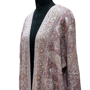 Tissu Abaya en viscose jacquard tissé, motif Jamawar ethnique de luxe, vêtement modeste, directement de l'usine Safaa - Product Image 1