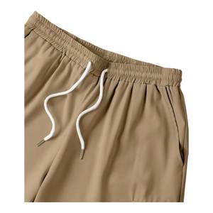 Shorts de sport pour hommes en coton peigné 100% style Hip Hop, anti-UV, infroissables, respirants, imprimé floqué, taille mi-haute, vente en gros - Product Image 3