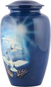 Urna Funeraria de Aluminio de Alta Calidad, Ligera y Resistente, Protege las Cenizas Humanas de Forma Segura a Largo Plazo, Negra, 200 Pulgadas Cúbicas, Americana - Product Image 4