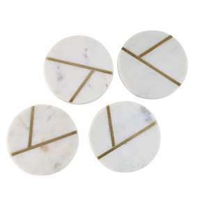 Juego de Posavasos Hexagonales de Lujo en Mármol y Madera |   Posavasos de Piedra Estilo Nórdico con Logotipo Personalizado |   Decoración del Hogar Moderna y Minimalista - Product Image 5