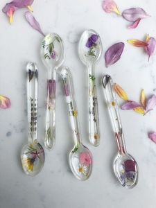 GUIDE HANDMADE RESIN SALAD <b>SPOON</b> Servers Decorative <b>Serving</b> <b>Spoons</b> Set Salad Mixing Dinner Fork <b>Spoon</b> Handle Salad - Product Image 4