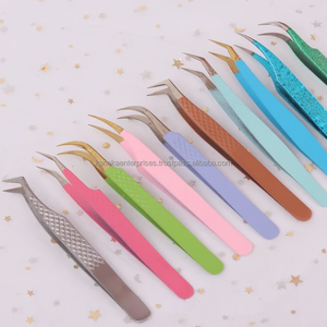 แหนบขนตาอุปกรณ์เสริมความงามแหนบต่อขนตาปลอมสีสแตนเลสแบบมืออาชีพ - Product Image 2