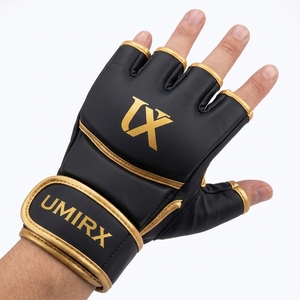 ถุงมือ MMA แบบเปิดฝ่ามือ หนัง PU สำหรับฝึกซ้อมและต่อสู้ คิกบ็อกซิ่ง ศิลปะการต่อสู้ ปิดด้วยแถบตีนตุ๊กแก ขนาด 16 ออนซ์ แบบสั่งทำ - Product Image 4