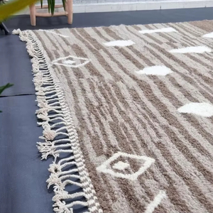 Grands tapis de luxe personnalisés noués à la main pour le salon tapis fait main en laine et soie pour tapis de sol d'hôtel - Product Image 1