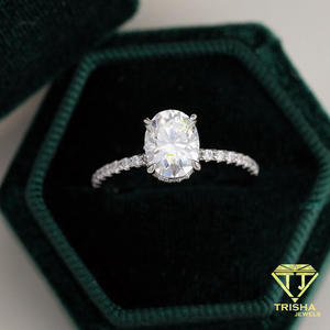 Round Cut Moissanite Engagement <b>Ring</b> <b>925</b> Sterling <b>Silver</b> Classic Bridal Jewelry Sparkling Center Stone Wedding <b>Ring</b> For Women - Product Image 3