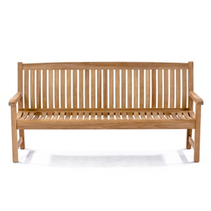 Classic Teak Outdoor Garden <b>Bench</b> with Arms Solid Wood Patio <b>Bench</b>-Waterproof & Eco-Friendly - Product Image 2
