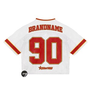 Camiseta de lacrosse personalizada barata para hombre, con cuello en V, manga corta, talla grande, de malla perforada, para equipos de EE. UU., para todas las estaciones, 100% sublimada - Product Image 4