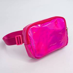 Bolso de Cintura Personalizado de Moda, PU con Brillantina, Poliéster, Diseño Floral, Unisex, Ecológico, Impermeable, Holográfico, Bandolera, para Correr - Product Image 1