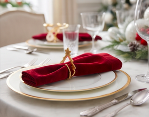 Anneau de serviette de Noël doré festif pour la décoration de table de fêtes, adapté aux événements et à l'usage quotidien - Product Image 2