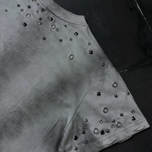 Camiseta Corta Oversize para Hombre, Estilo Heavy Metal, Estampado Digital, 100% Algodón, Streetwear, Vintage, Efecto Desgastado por el Sol - Product Image 4