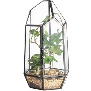 Premium <b>Frame</b> Glass Metal Terrarium Planter Decorative Indoor <b>Plant</b> Holder Geometric Home Decor - Product Image 1