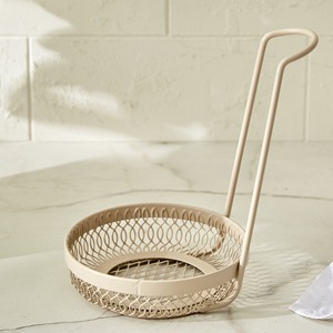 Minimalist Bamboo Spoon Holder With Mesh Base Matte Finish Eco Friendly Kitchen Utensil Stand - Product Image 2