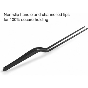 Professional Culinary Plating Tweezers Customized Food Clamp Tongs Stainless Steel Kitchen Offset Tweezers for <b>Chef</b> Decorating - Product Image 3