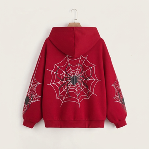 Sudadera con capucha y cremallera bordada para hombre, con máscara facial integrada, cálida para invierno, informal, diseño Y2K, chaqueta deportiva - Product Image 2