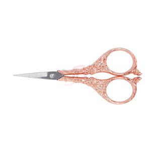 Tijeras para Cutículas Color Oro Rosa, Hoja de Acero Inoxidable, Punta Afilada, Herramienta de Manicura Duradera, Mango Redondo, Nuevo Diseño, para Adultos - Product Image 1
