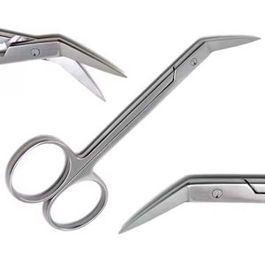 Ciseaux manuels Kelly High en acier inoxydable à pointe angulaire et extrémité pointue, avec poignée annulaire, motif rond, certifiés CE ISO par Grip Surgical - Product Image 4