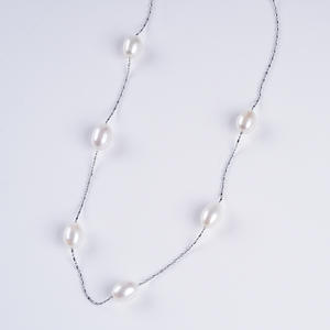 Collar de Perlas de Doble Capa con Diseño de Cielo Estrellado de Alta Gama para Mujer, Cadena de Clavícula con Forma de Arroz para Accesorios de Ropa - Product Image 3